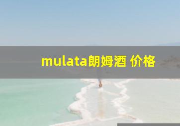 mulata朗姆酒 价格